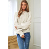 Pearl Embellishments Contrast Sleeves Sweater