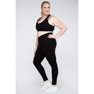 Plus Size V Waist Full Length Leggings