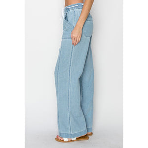 RISEN High Rise Straight Jeans