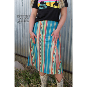 Western Skirt, Women's Skirt, Western Apparel, Western Wholesale, Wholesale Clothing, Serape Print, Serape Skirt, Western Fashion, Western Boutique