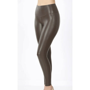 Chocolate Faux Leather Leggings