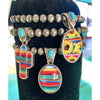 Western Navajo Pearl Charm Bracelet