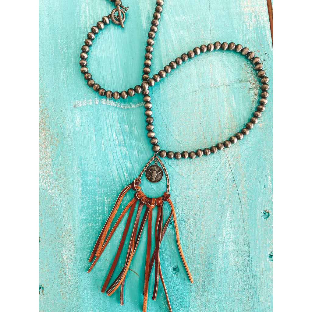 Navajo Beaded Tassel Necklace